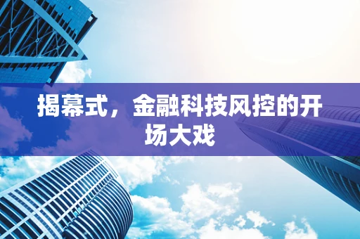 揭幕式，金融科技风控的开场大戏